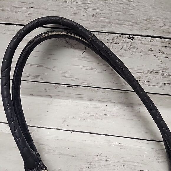 KATE SPADE New York Ridgely Ave Becky Satchel Croc Embossed Leather Black Bag - Picture 14 of 16